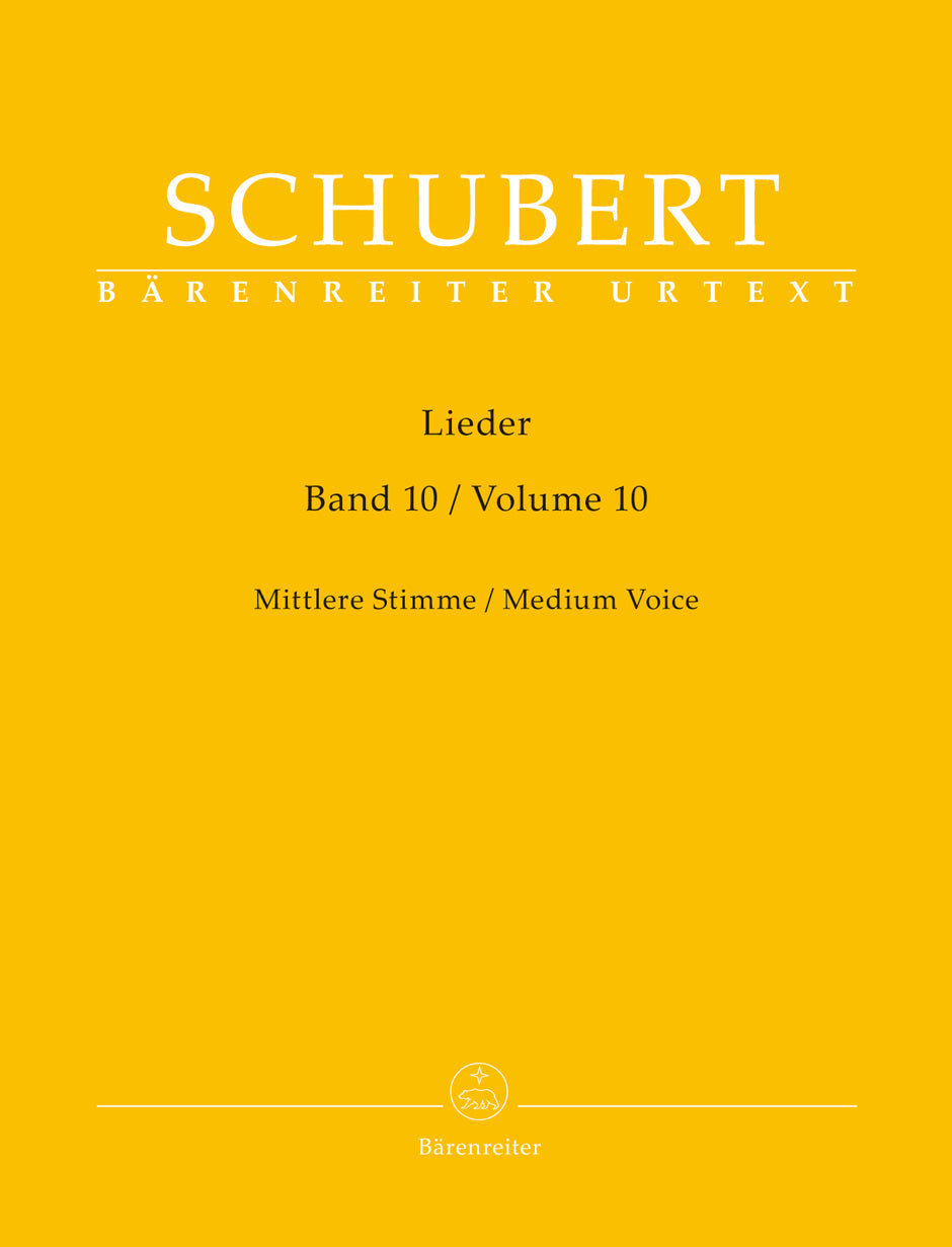 Schubet Lieder, Volume 10 for Medium Voice