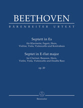 Beethoven Septet for Clarinet, Bassoon, Horn, Violin, Viola, Violoncello and Double Bass in E-flat major op. 20 - Study Score