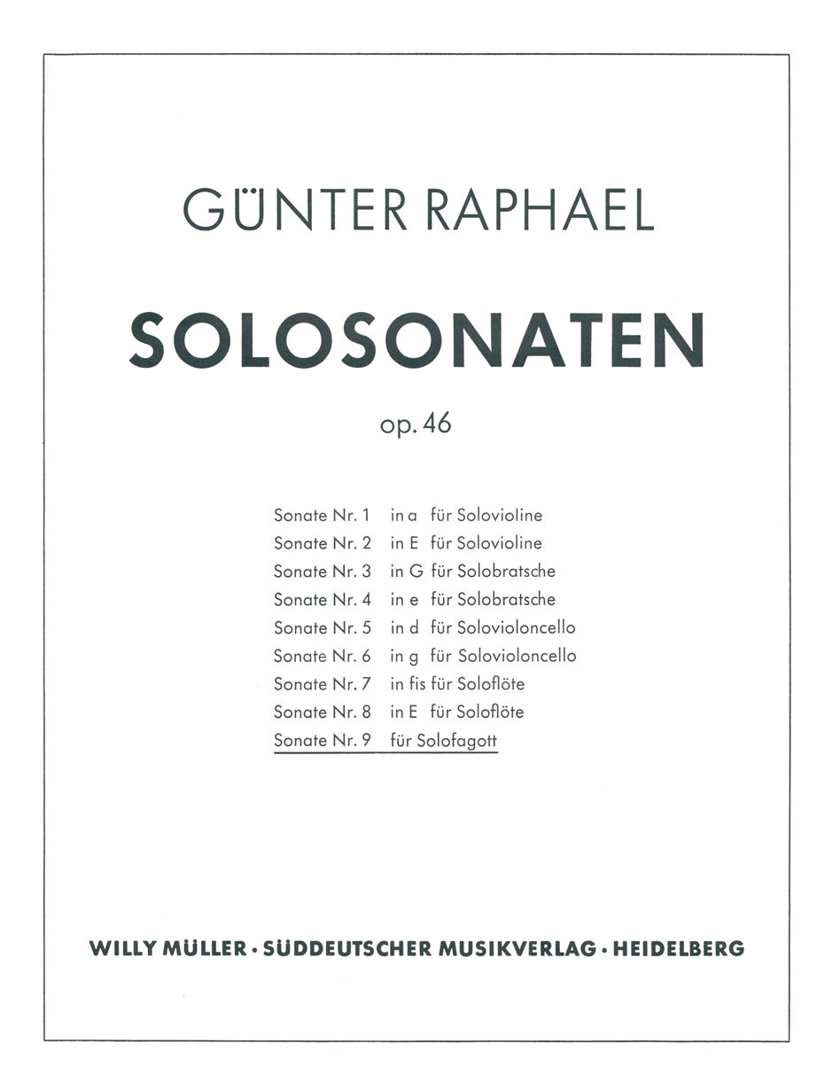 Raphael Solosonate (1954) op. 46/9