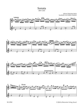 Bach: 3 Flute Sonatas (arr. for 2 flutes), BWV 1033, 1031, & 1020