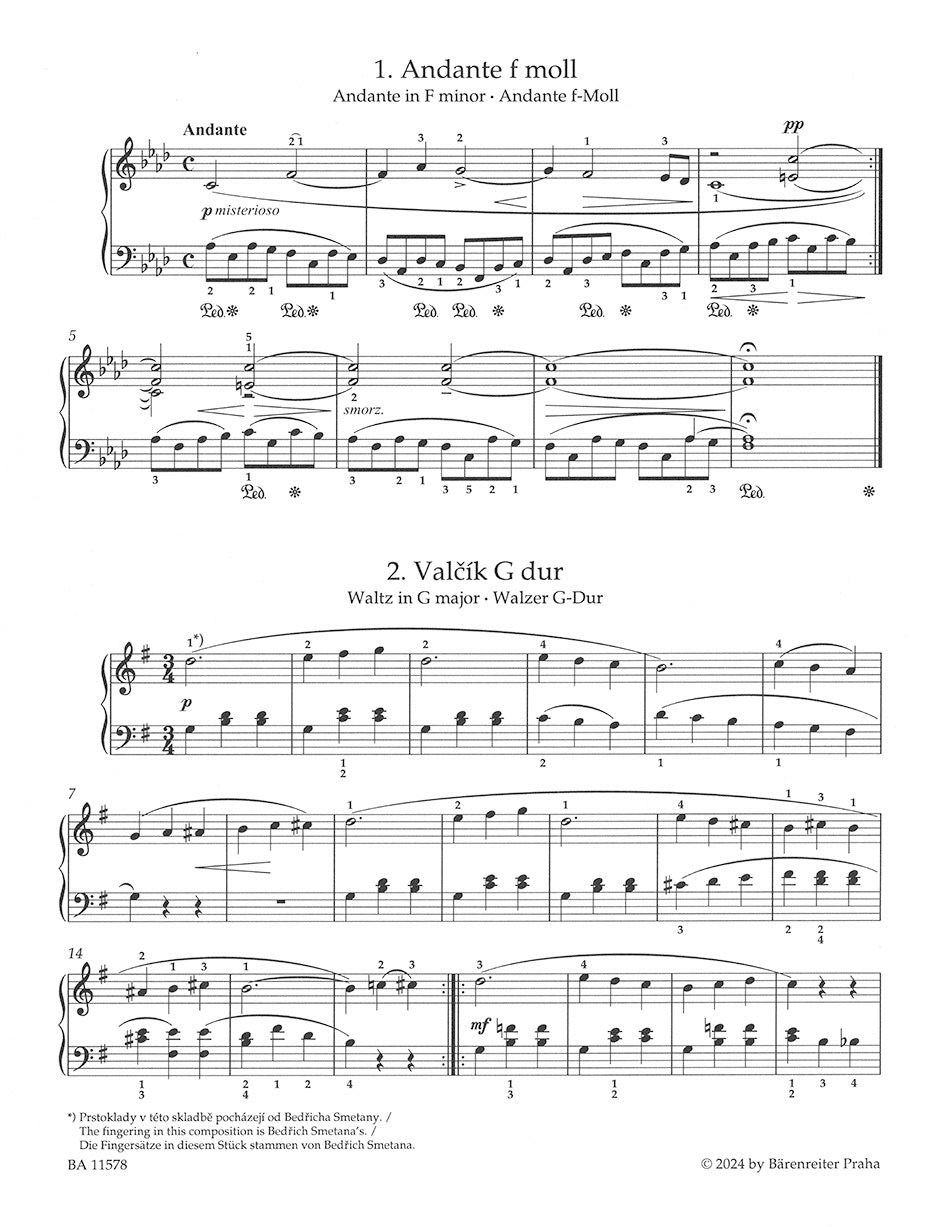 Smetana Easy Piano Pieces and Dances