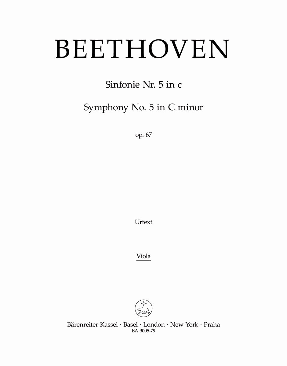 Beethoven Symphony no. 5 in C minor op. 67 Viola Part