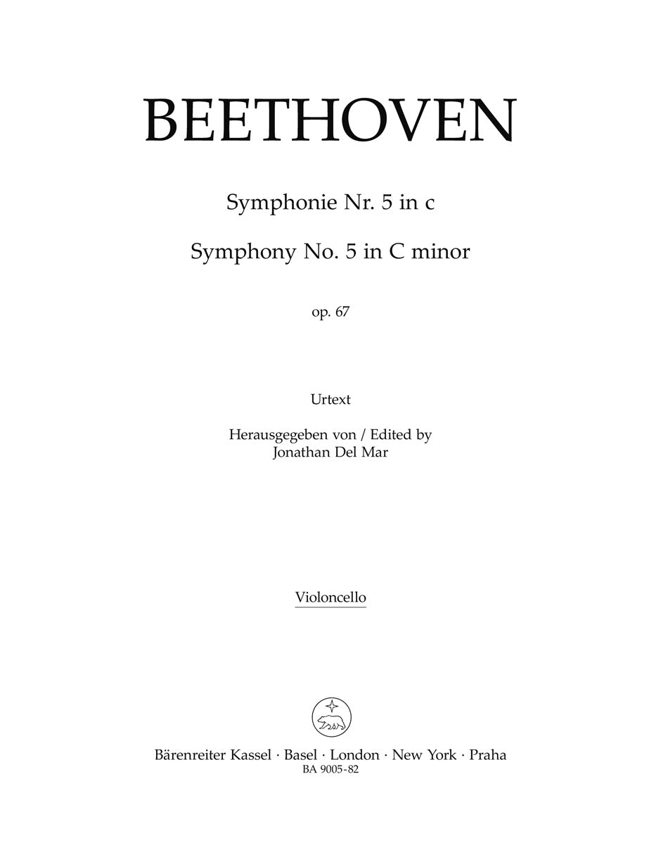 Beethoven Symphony no. 5 in C minor op. 67 Cello Part