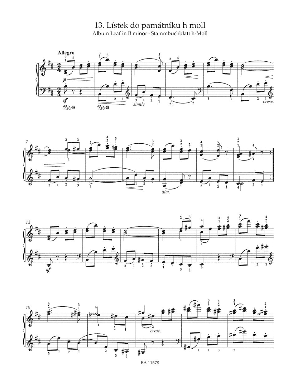 Smetana Easy Piano Pieces and Dances