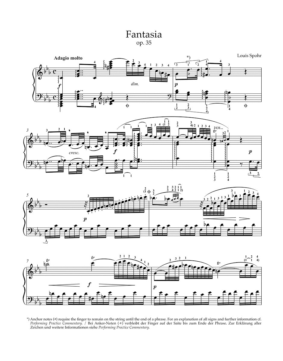 Spohr Fantasia in C minor for Harp op. 35