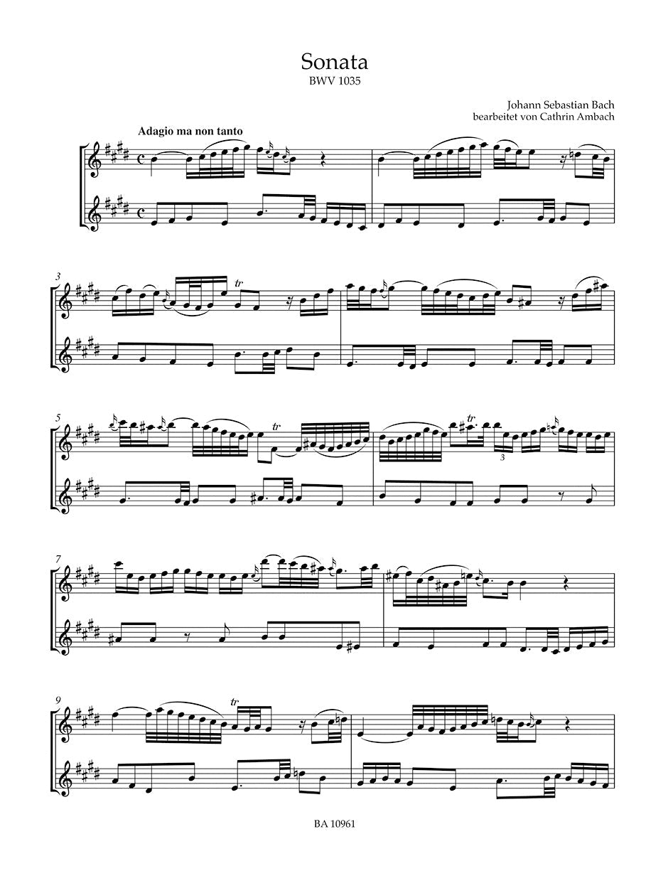 Bach: 4 Flute Sonatas (arr. for 2 flutes), BWV 1034, 1035, 1030, & 1032