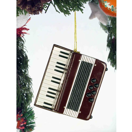 Ornament: 5" Dark Maroon Accordion