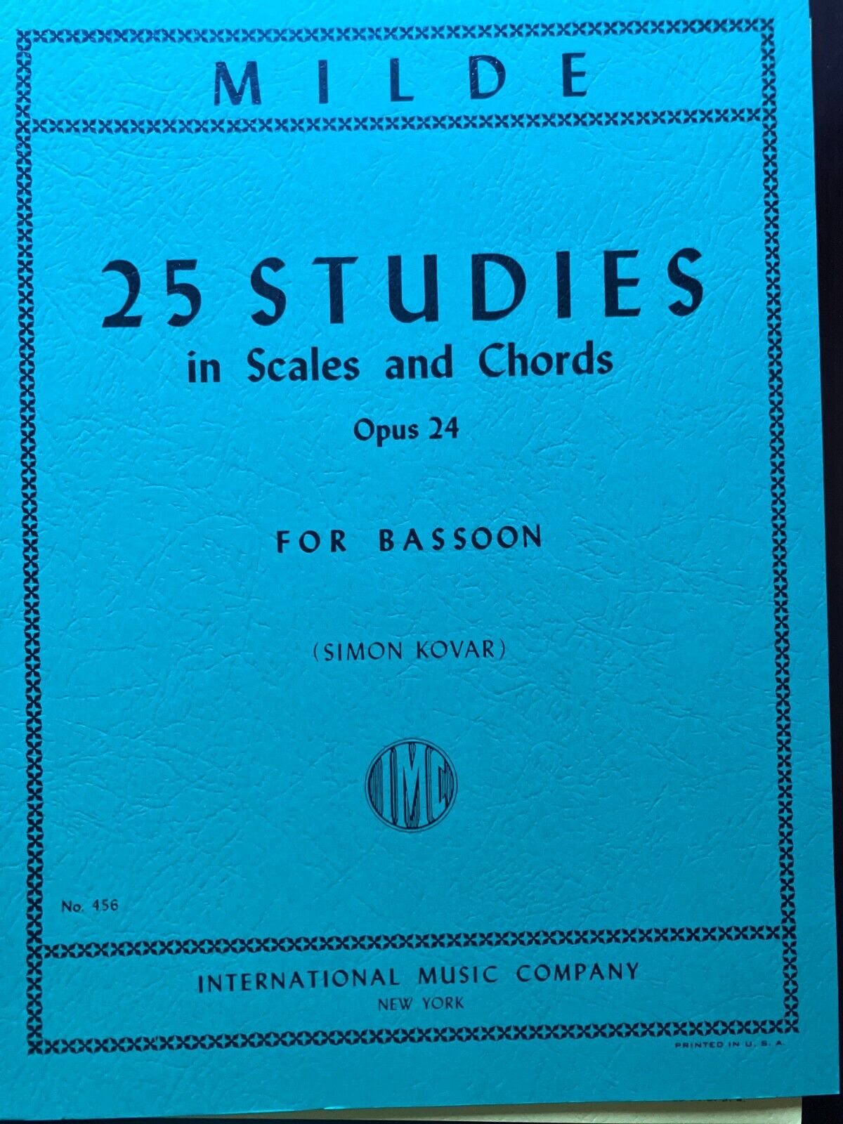 Milde 25 Bassoon Studies in Scales and Chords Opus 24