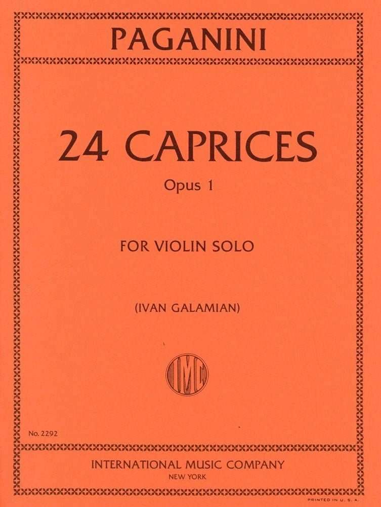 Paganini 24 Caprices, Opus 1 for Violin