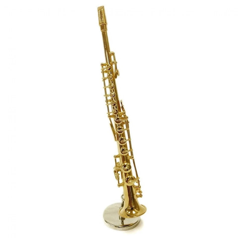 Miniature Instrument Statue: Golden Clarinet