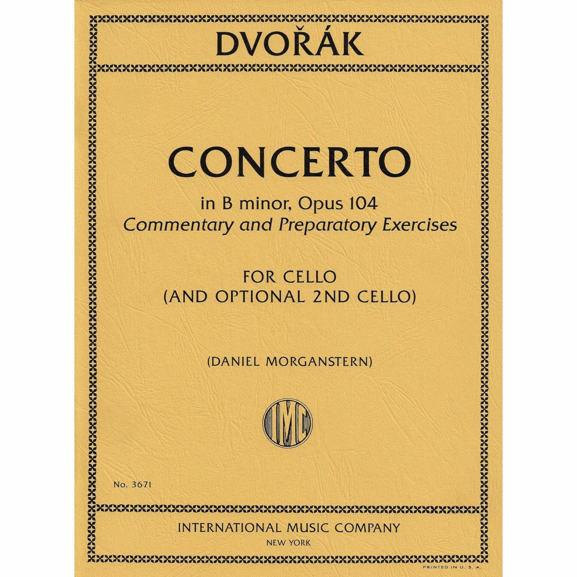 Dvořák: Cello Concerto in B minor, Opus 104 Commentary and Preparatory Exercises