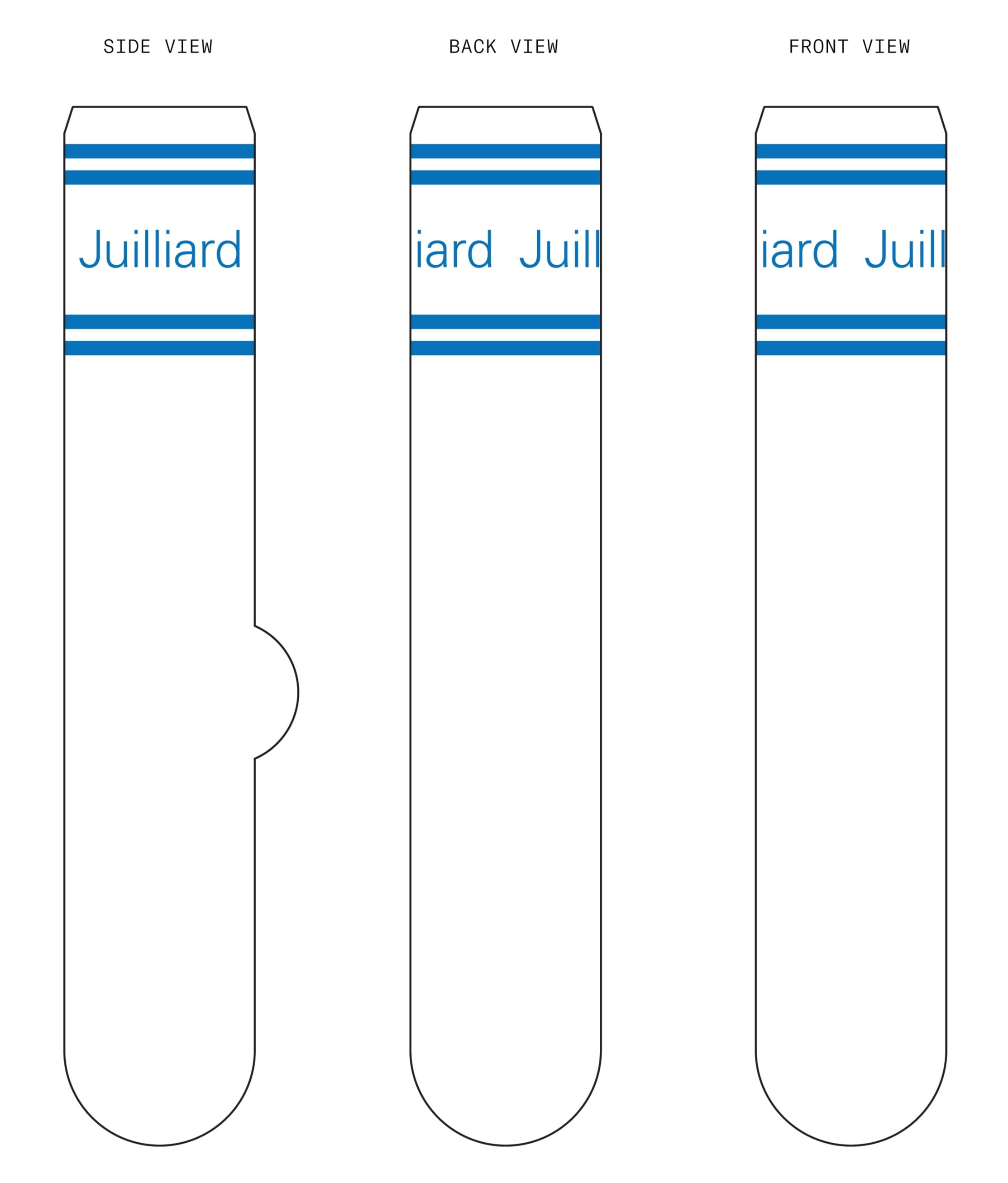 Socks: Juilliard White Performance Crew
