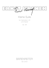 Krenek: Little Suite for Clarinet in B-flat and Piano op. 28