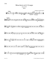 Mozart Missa brevis in G major K. 49 (47d) Viola Part