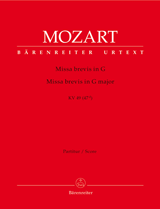 Mozart Missa brevis in G major K. 49 (47d) Full Score
