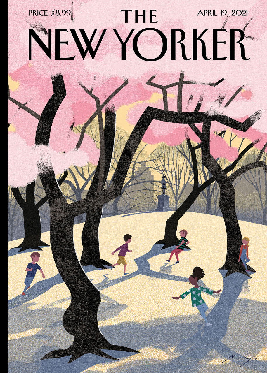 Card: Cherry Blossom Gift - New Yorker Cover (Blank inside)