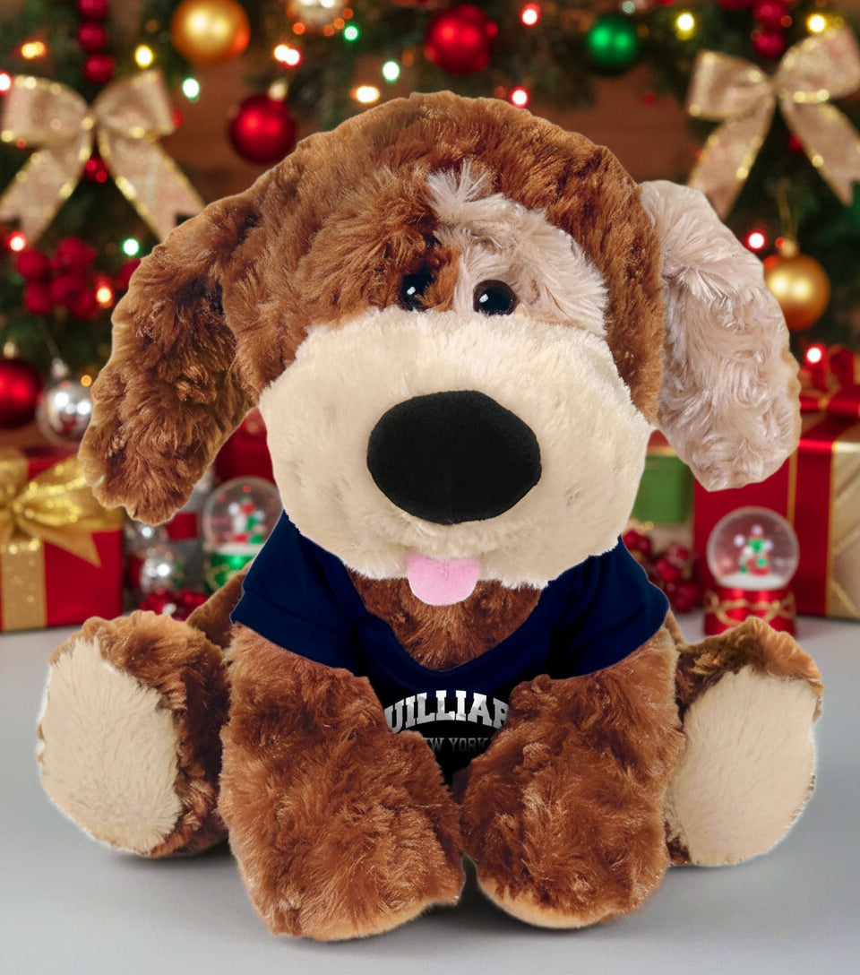 Dog: Plush Puppy Luke with Navy Juilliard T-Shirt