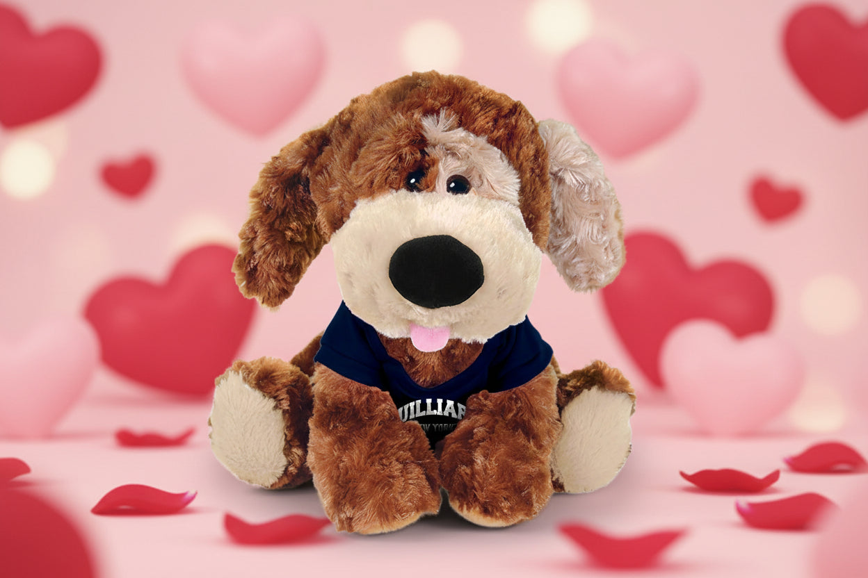 Dog: Plush Puppy Luke with Navy Juilliard T-Shirt