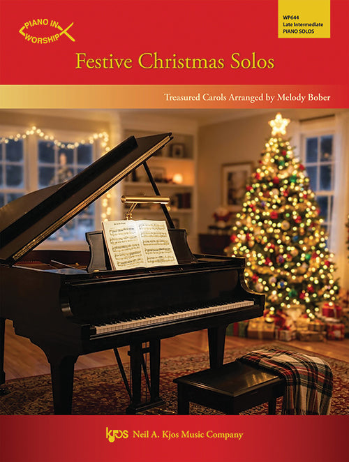 Cover of Festive Christmas Solos arranged by Melody Bober, Kjos WP644