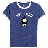 T-Shirt: Juilliard Penguin Ringer in Blue YOUTH