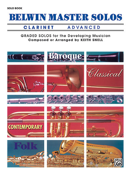 Belwin Master Solos, Volume 1 - Advanced (Clarinet solo part) CLEARANCE SHEET MUSIC / FINAL SALE