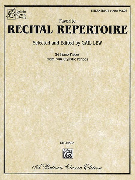 Favorite Recital Repertoire for Intermediate Piano
