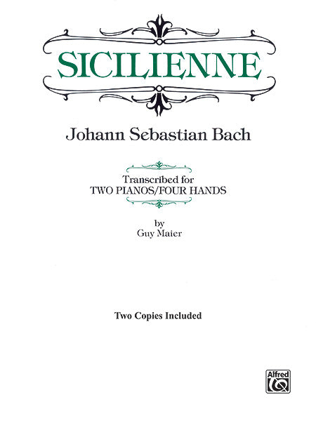 Bach Sicilienne Piano 4 Hands