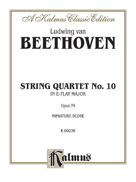 Beethoven String Quartet in E-flat Major, Opus 74