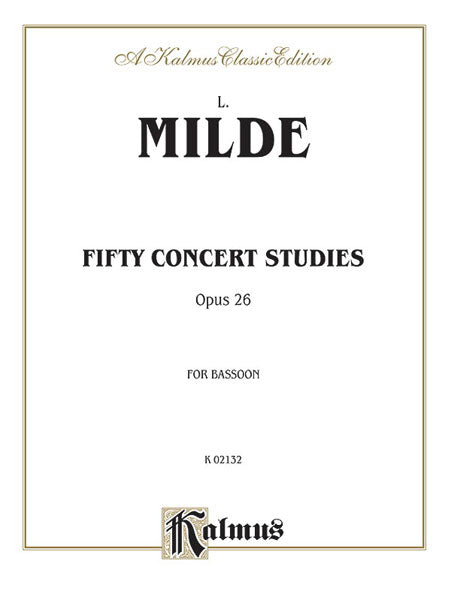Milde Fifty Concert Studies, Opus 26 for Bassoon