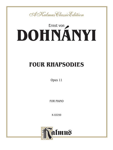 Dohnanyi 4 Rhapsodies, Opus 11