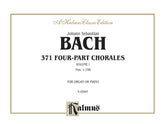 Bach 371 Four-Part Chorales, Volume 1 for Organ or Piano