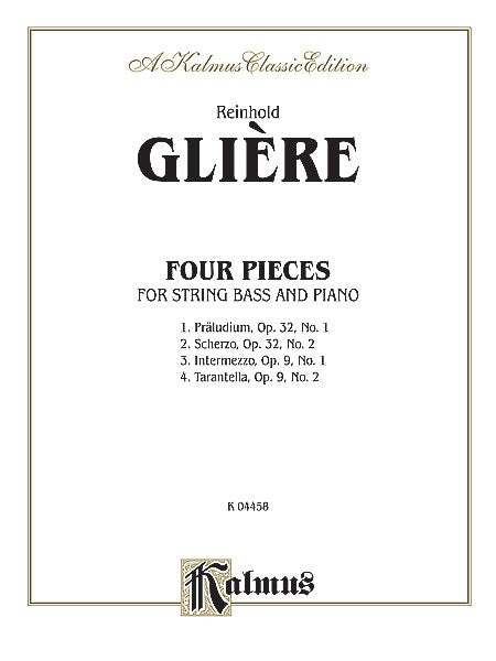 Glière Four Pieces String Bass & Piano