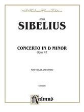 Sibelius Concerto in D Minor, Opus 47 Violin and Piano