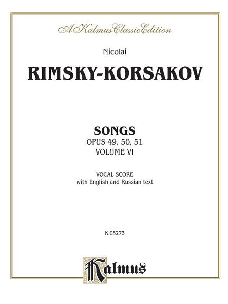 Rimsky-Korsakov Songs, Volume VI (Opus 49, 50, 51)