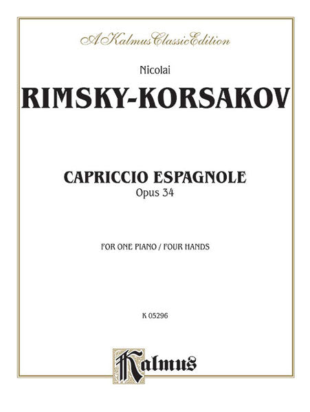 Rimsky-Korsakov Capriccio Espagnole Piano Duet One Piano, Four Hands