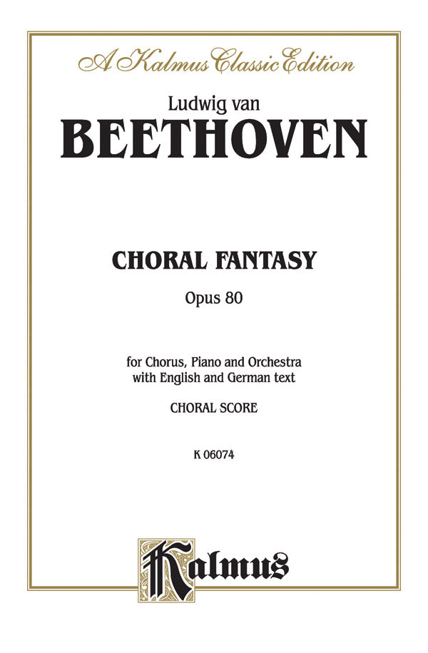 Beethoven Choral Fantasy, Opus 80 Choral Score