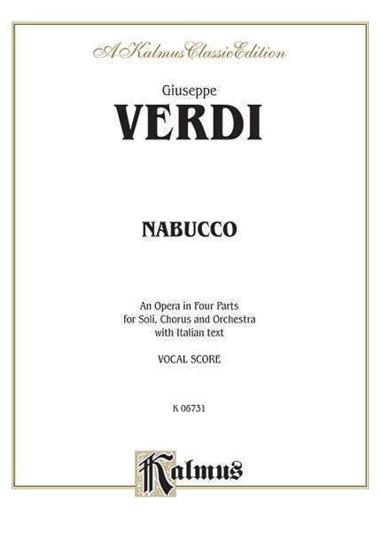 Verdi Nabucco Vocal Score