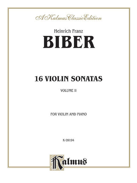 Biber 16 Violin Sonatas Volume 2