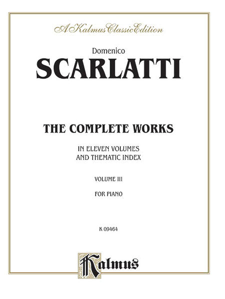 Scarlatti The Complete Works, Volume 3