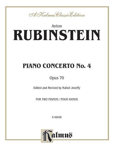 Rubinstein Piano Concerto No. 4, Opus 70