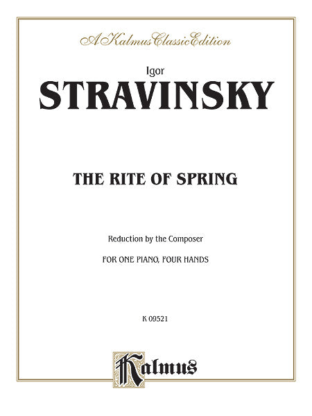 Stravinsky The Rite of Spring for One Piano, Four Hands