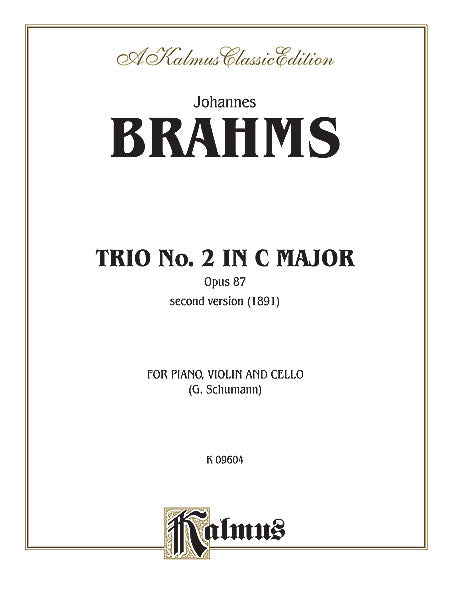 Brahms Trio No 2 in C Major Opus 87 (Discontinued)