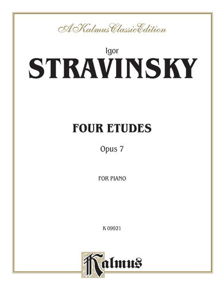 Stravinsky Four Etudes, Opus 7