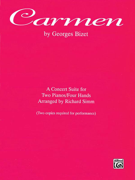 Bizet Carmen A Concert Suite for Two Pianos/Four Hands