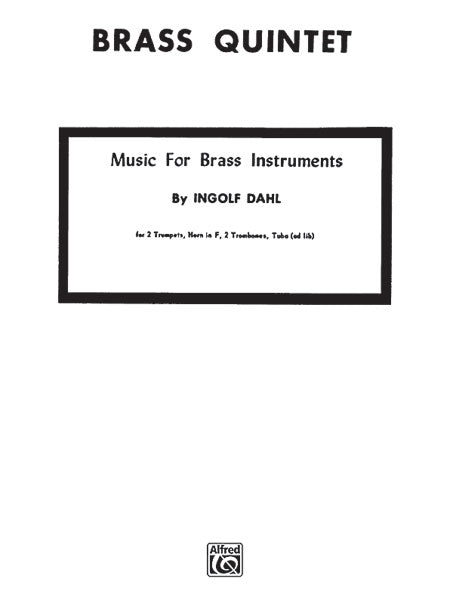 Dahl Music for Brass Instruments