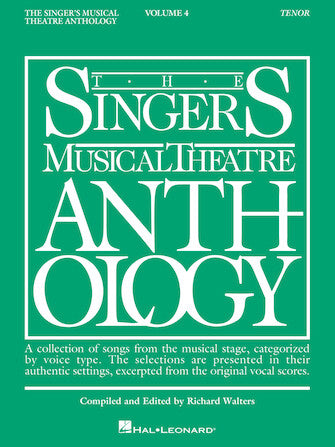 Singer's Musical Theatre Anthology Tenor Book Only Volume 4