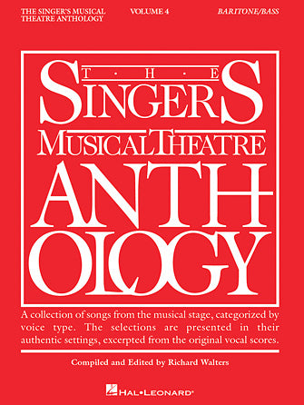 Singer's Musical Theatre Anthology Baritone/Bass Book Only Volume 4