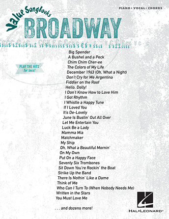 Broadway Value Songbooks