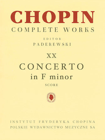 Chopin Piano Concerto in F Minor Op. 21 - Chopin Complete Works Vol. XX