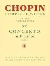 Piano Concerto in F Minor Op. 21 - Chopin Complete Works Vol. XX